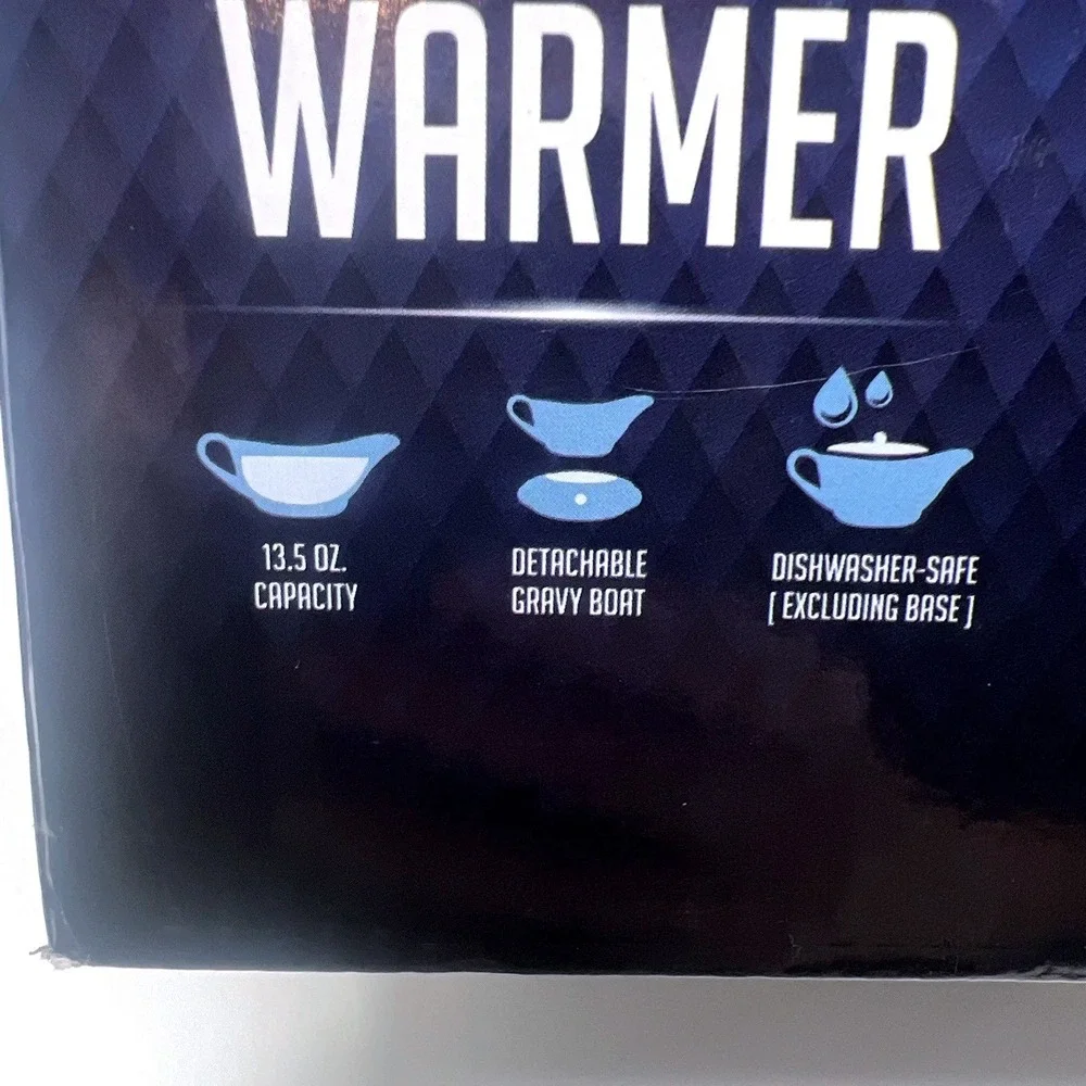 NIB Ovente Electric Gravy Boat Warmer w/ ceramic pot & lid 13.5 oz electric base